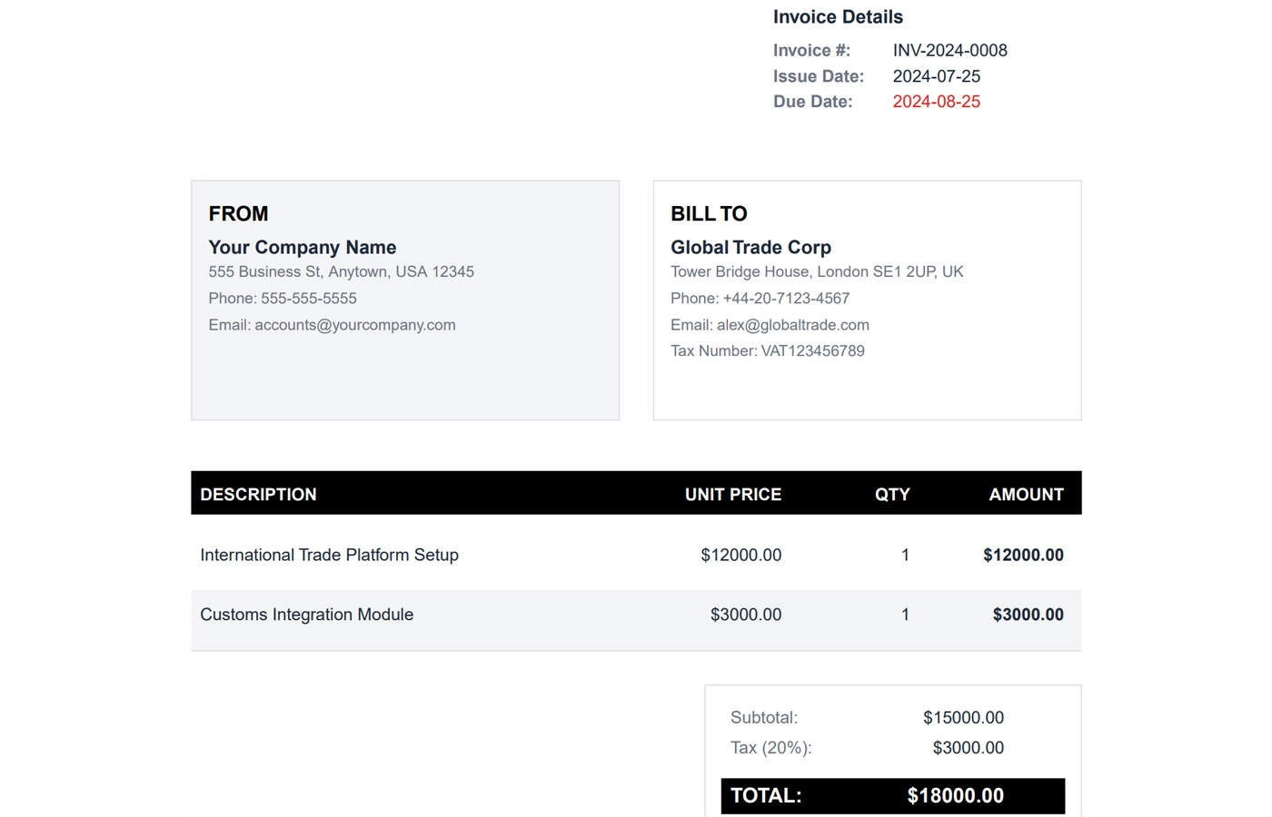 Professional Invoice Management