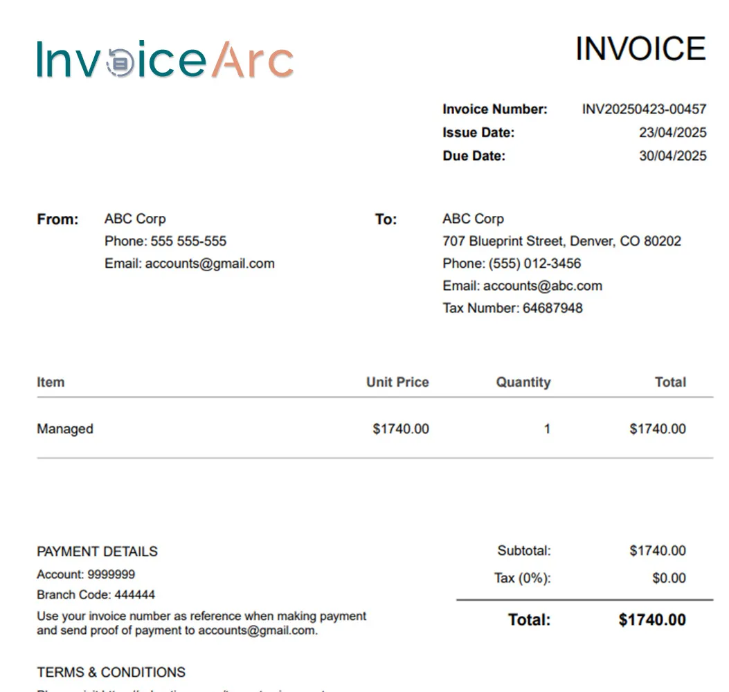 Professional Invoice Management